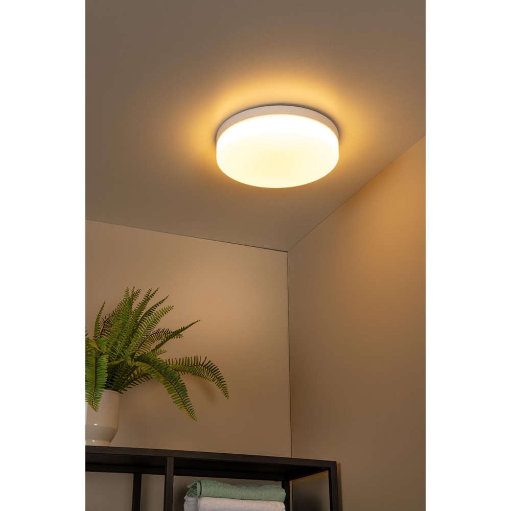 Lucide PlafonniereBiskit Ø 34,5cm - IP44 wit - 79111/36/31